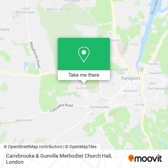 Carisbrooke & Gunville Methodist Church Hall map