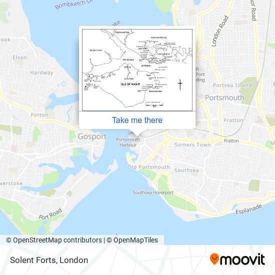 Solent Forts map