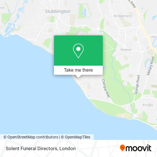 Solent Funeral Directors map