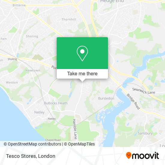 How to get to Tesco Stores in London by Bus or Train?