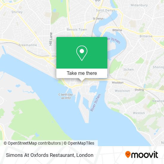 Simons At Oxfords Restaurant map