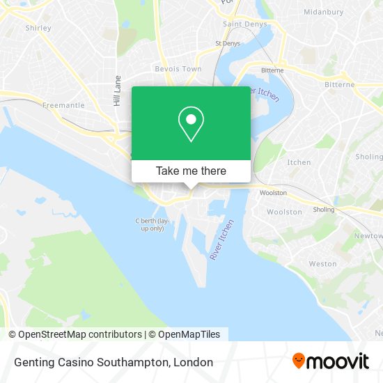 Genting Casino Southampton map