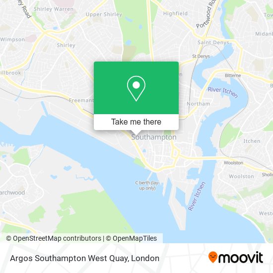 Argos Southampton West Quay map