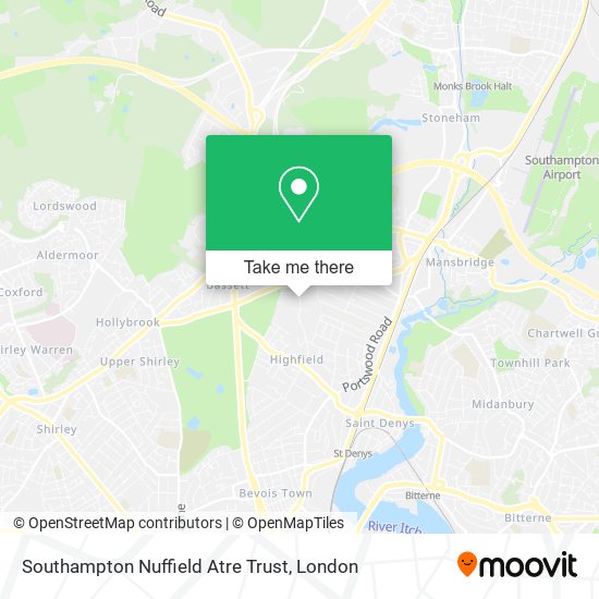 Southampton Nuffield Atre Trust map