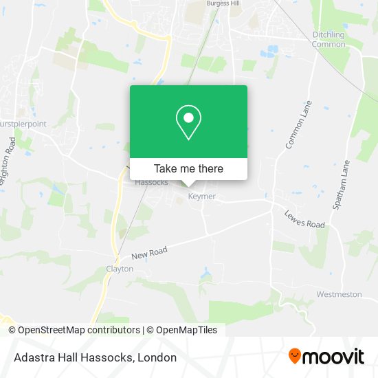 Adastra Hall Hassocks map