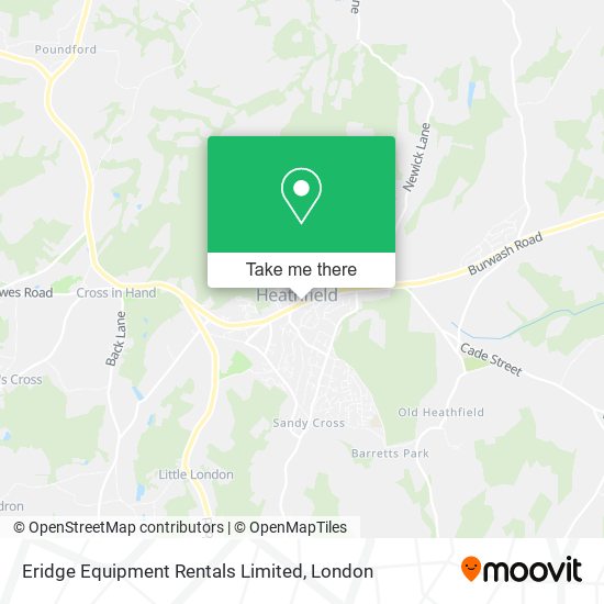 Eridge Equipment Rentals Limited map