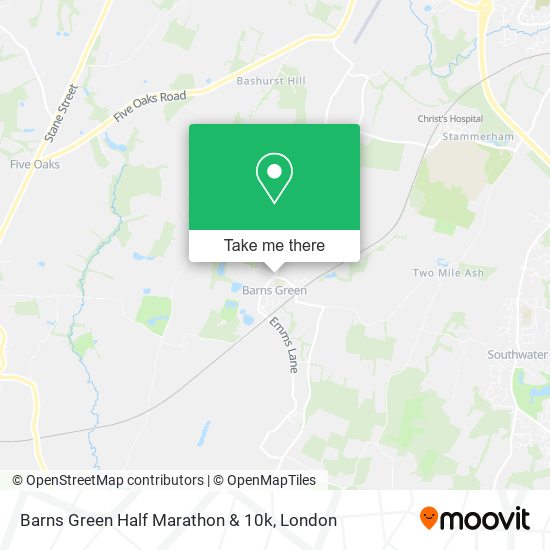 Barns Green Half Marathon & 10k map