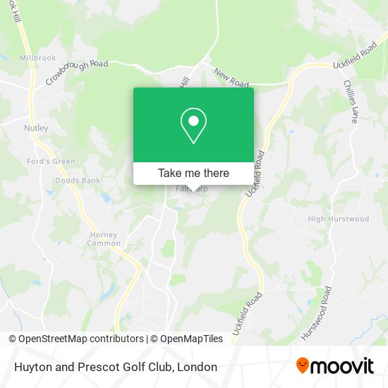 Huyton and Prescot Golf Club map
