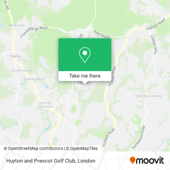 Huyton and Prescot Golf Club map