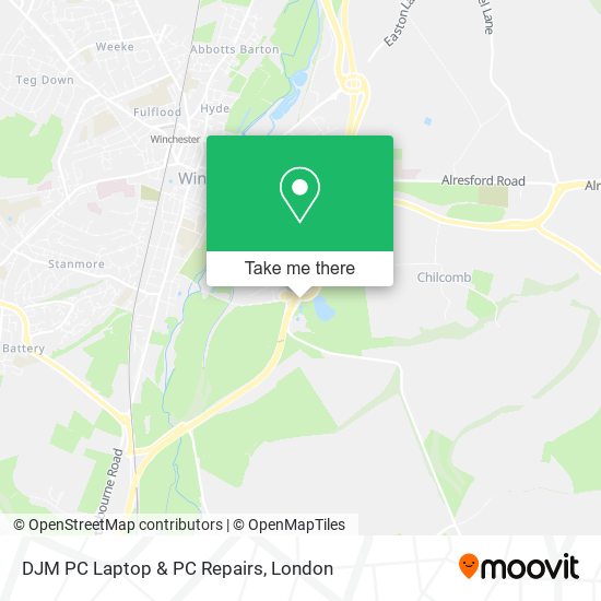 DJM PC Laptop & PC Repairs map