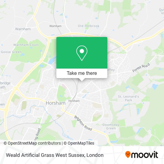 Weald Artificial Grass West Sussex map