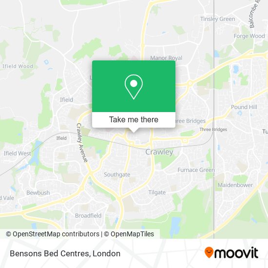 Bensons Bed Centres map