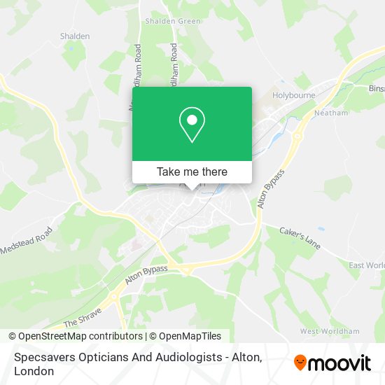 Specsavers Opticians And Audiologists - Alton map