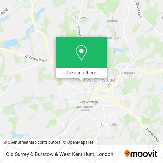 Old Surrey & Burstow & West Kent Hunt map