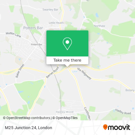 M25 Junction 24 map