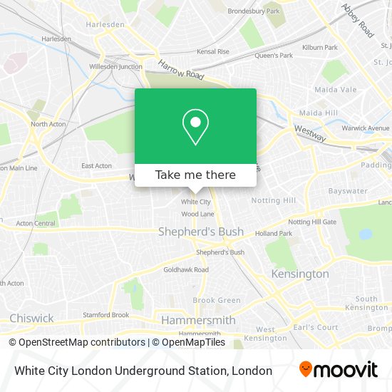 White City London Underground Station map