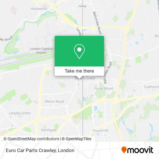 Euro Car Parts Crawley map