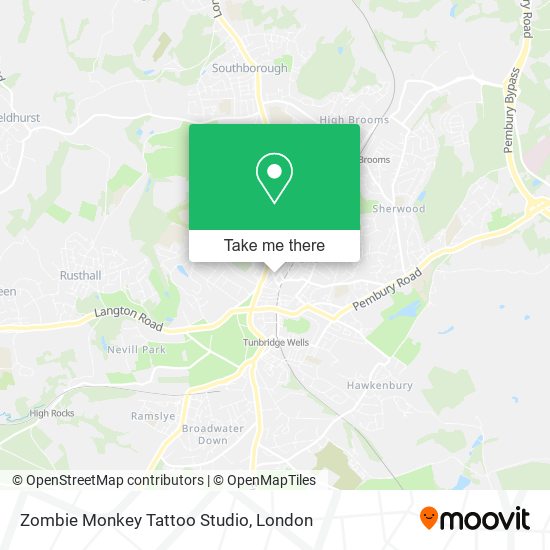 Zombie Monkey Tattoo Studio map