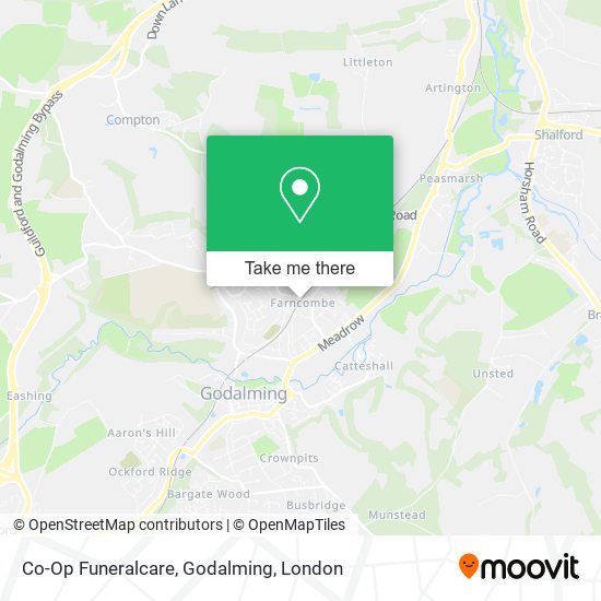 Co-Op Funeralcare, Godalming map