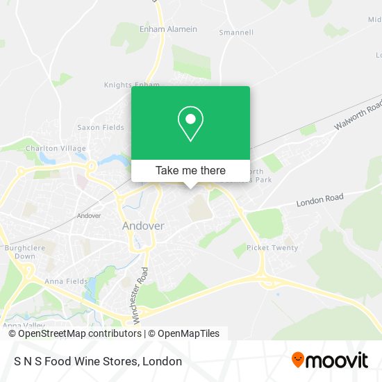 S N S Food Wine Stores map