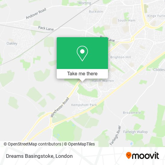 Dreams Basingstoke map