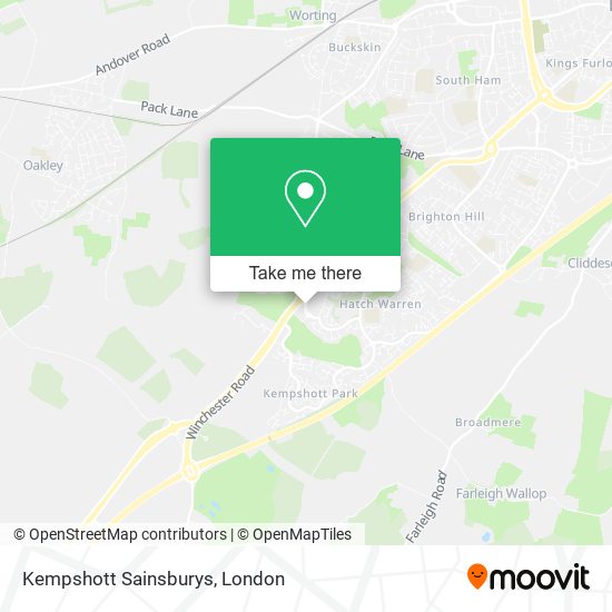 Kempshott Sainsburys map