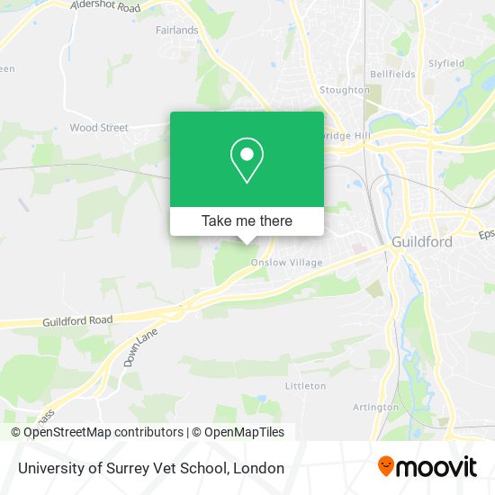 University of Surrey Vet School map