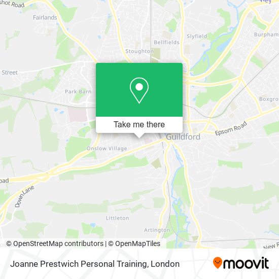 Joanne Prestwich Personal Training map