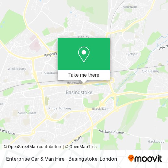 Enterprise Car & Van Hire - Basingstoke map