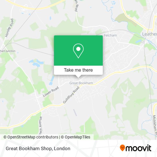 Great Bookham Shop map