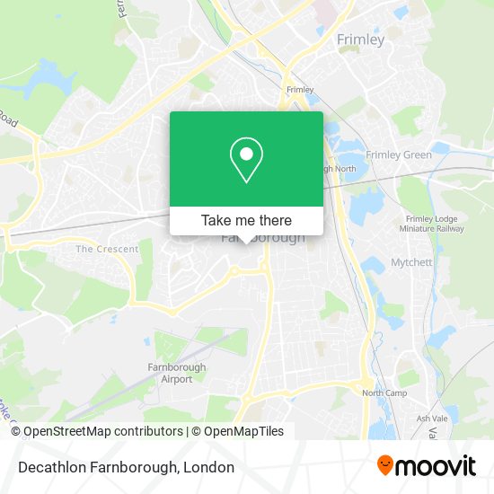 Decathlon Farnborough map