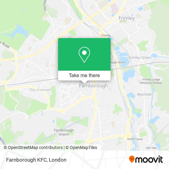 Farnborough KFC map