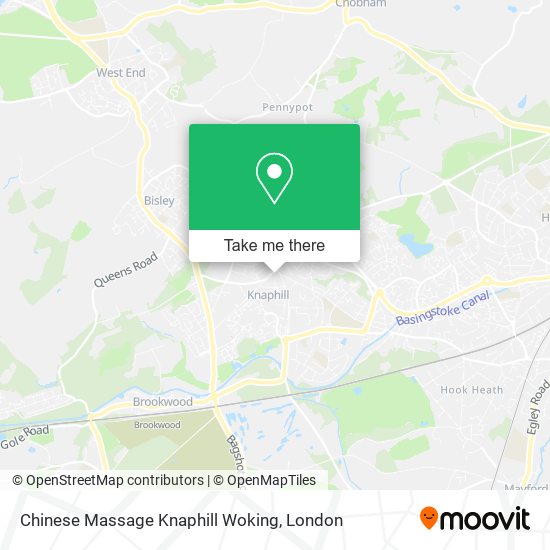 Chinese Massage Knaphill Woking map