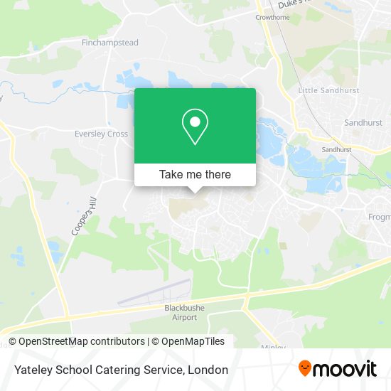 Yateley School Catering Service map