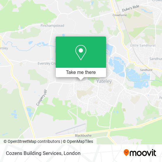 Cozens Building Services map