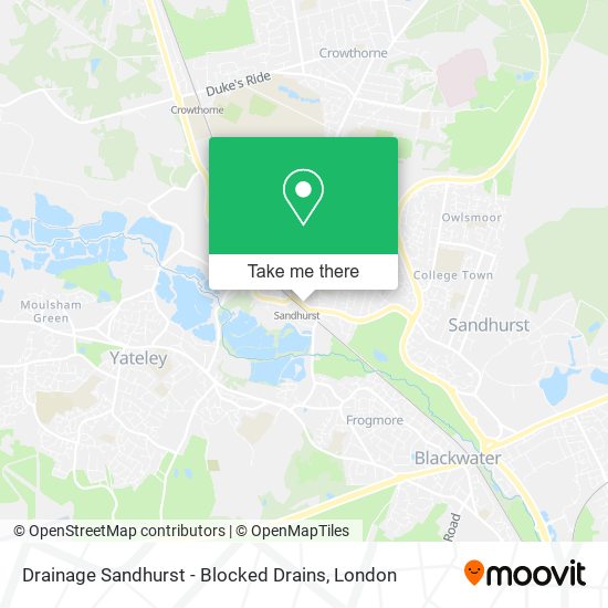 Drainage Sandhurst - Blocked Drains map