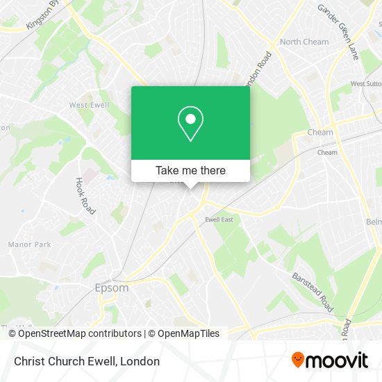Christ Church Ewell map