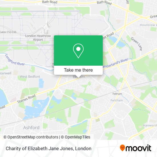 Charity of Elizabeth Jane Jones map
