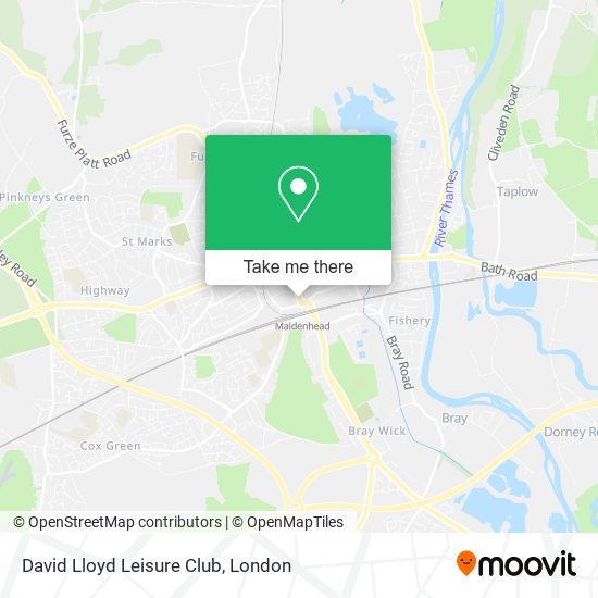 David Lloyd Leisure Club map