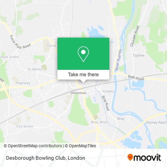 Desborough Bowling Club map