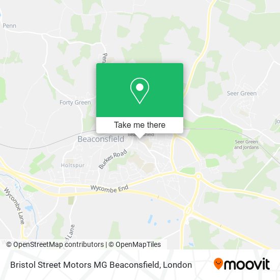 Bristol Street Motors MG Beaconsfield map