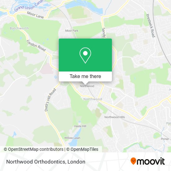 Northwood Orthodontics map