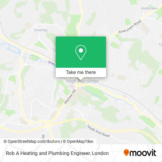 Rob A Heating and Plumbing Engineer map