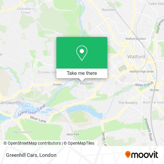 Greenhill Cars map