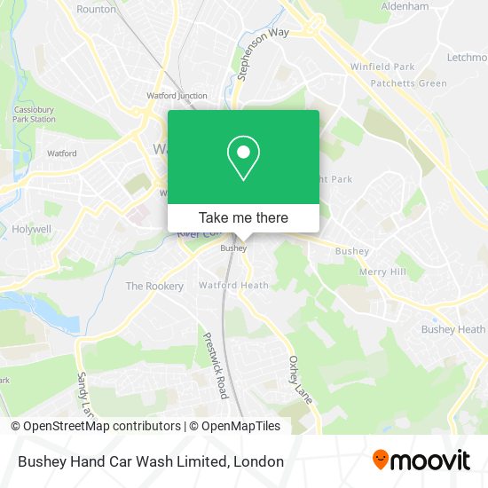 Bushey Hand Car Wash Limited map