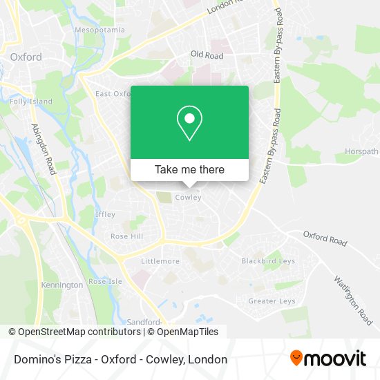 Domino's Pizza - Oxford - Cowley map