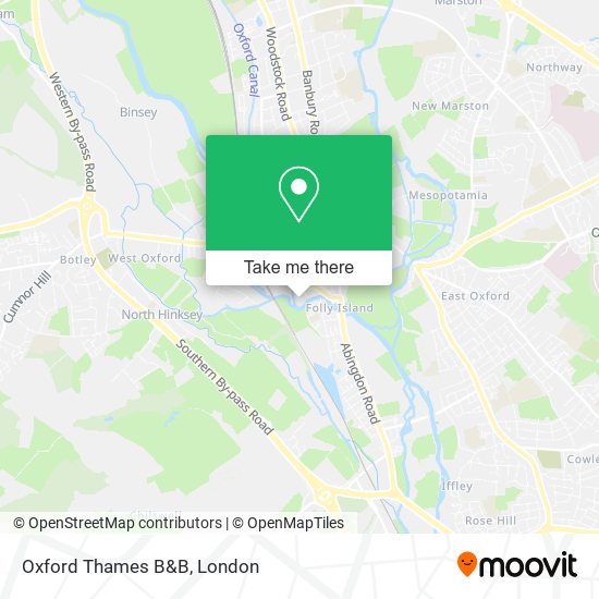 Oxford Thames B&B map