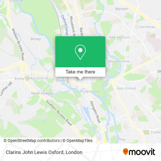 Clarins John Lewis Oxford map
