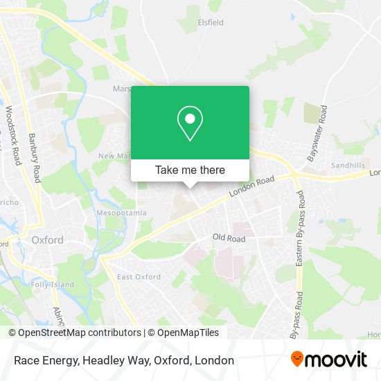 Race Energy, Headley Way, Oxford map