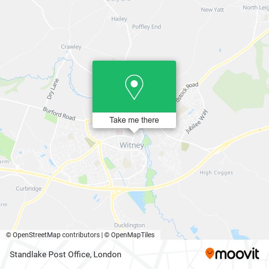Standlake Post Office map